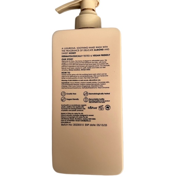 Brand New/Never Opened! Ciroa Almond Milk & Manuka Honey Soothe & Calm Hand Wash - Picture 2 of 2